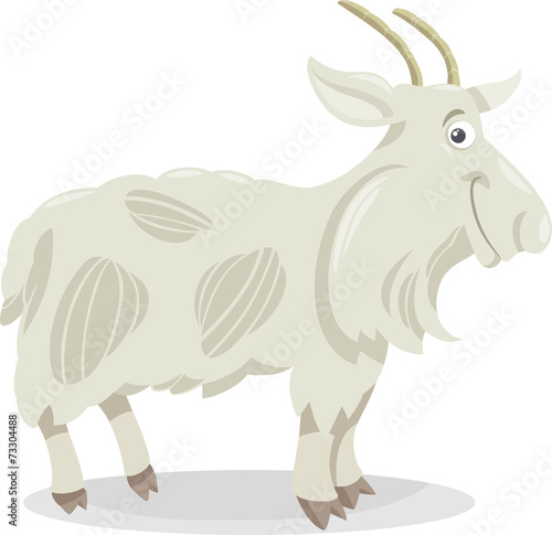 goat farm animal cartoon illustration