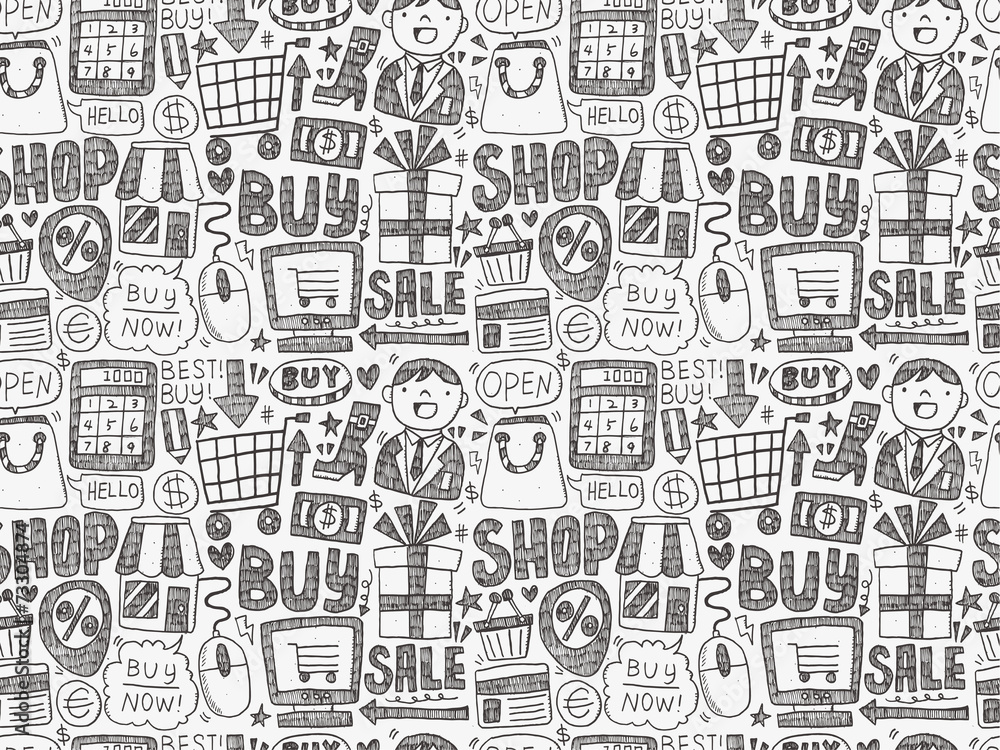 doodle business pattern doodle business pattern