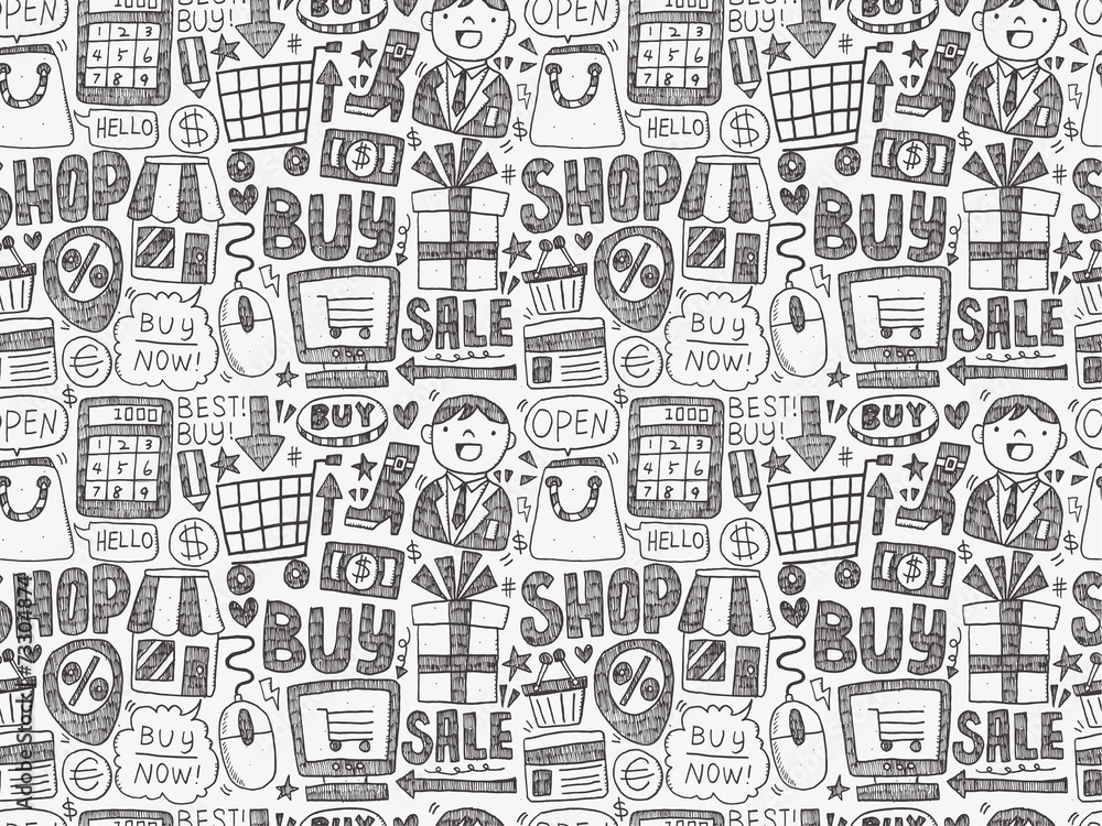 doodle business pattern