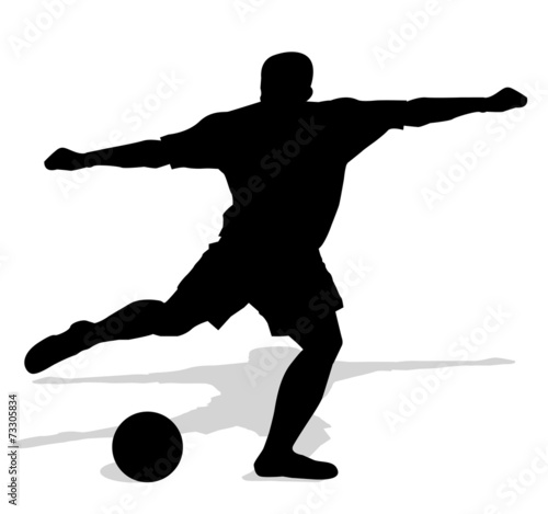 silhouette di calciatore