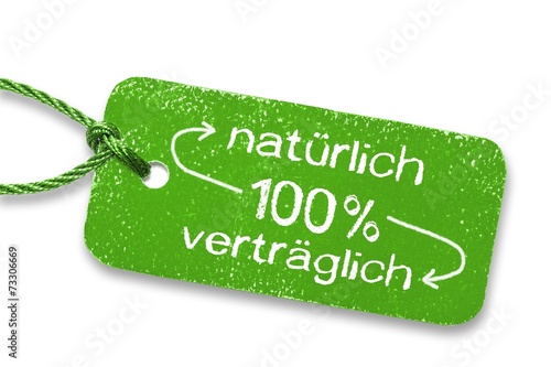 Foto 100% natürlich und verträglich - Label