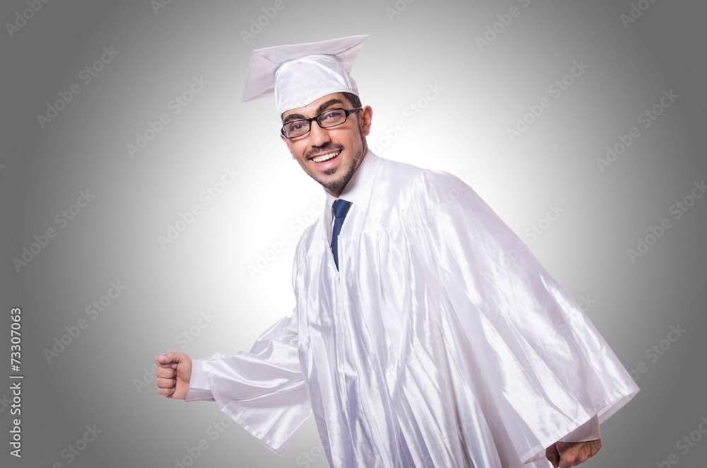 Young male student isolated on white Young male student isolated on white