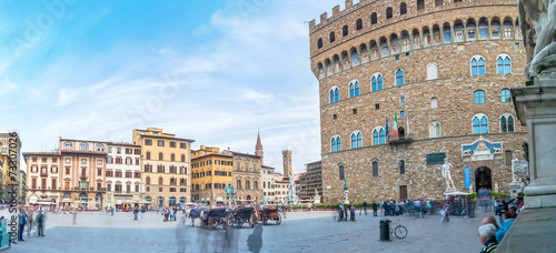 Piazza della Signoria with Palazzo Vecchio in Florence, Italy photo