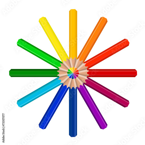 Pencil crayon, color circle