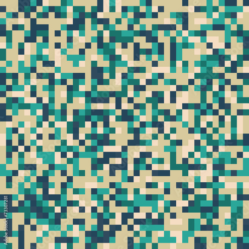 Fototapeta Naklejka Na Ścianę i Meble -  Abstract Green Pixel Art Vector Background