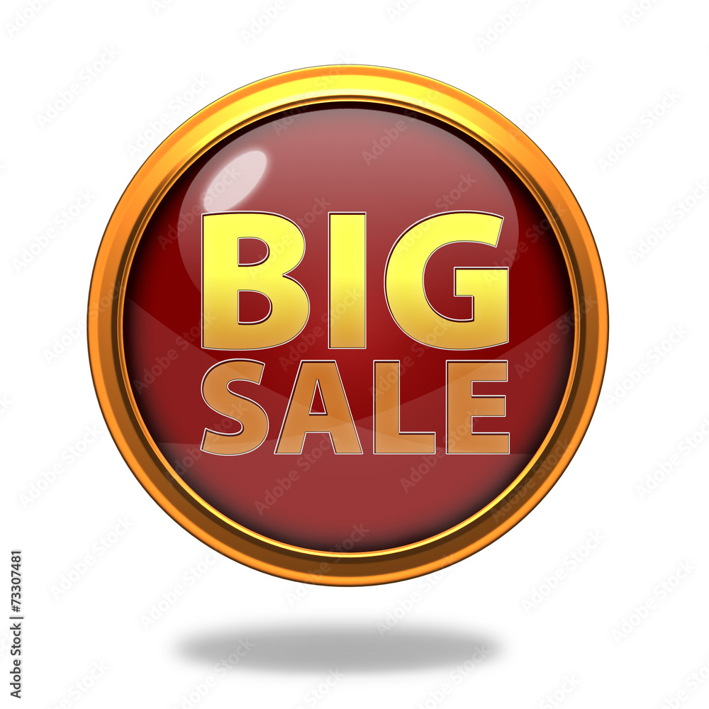 Big sale circular icon on white background Big sale circular icon on white background