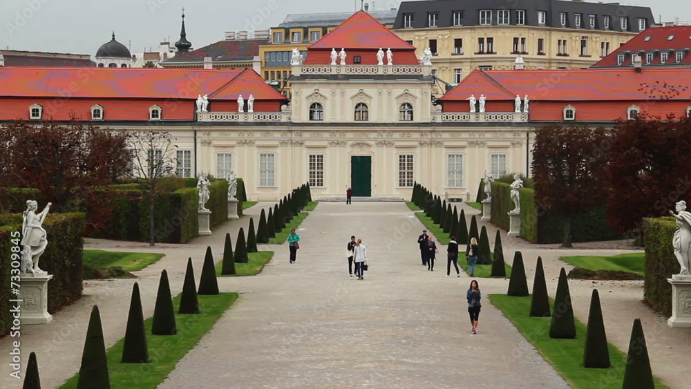 Royal Palace Belvedere in Vienna, tourism place site seeing Royal Palace Belvedere in Vienna, tourism place site seeing