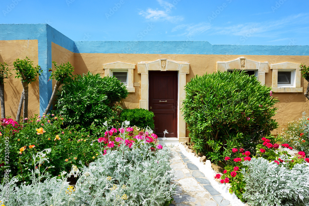 The building of luxury villa, Crete, Greece The building of luxury villa, Crete, Greece