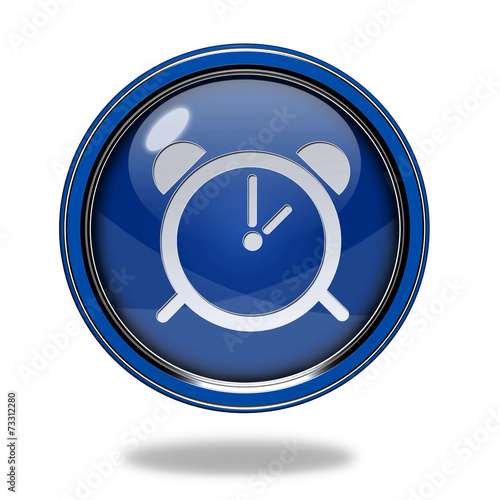 alarm circular icon on white background