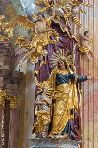 Vienna - baroque statue of st. Ann in st. Annes church. photo