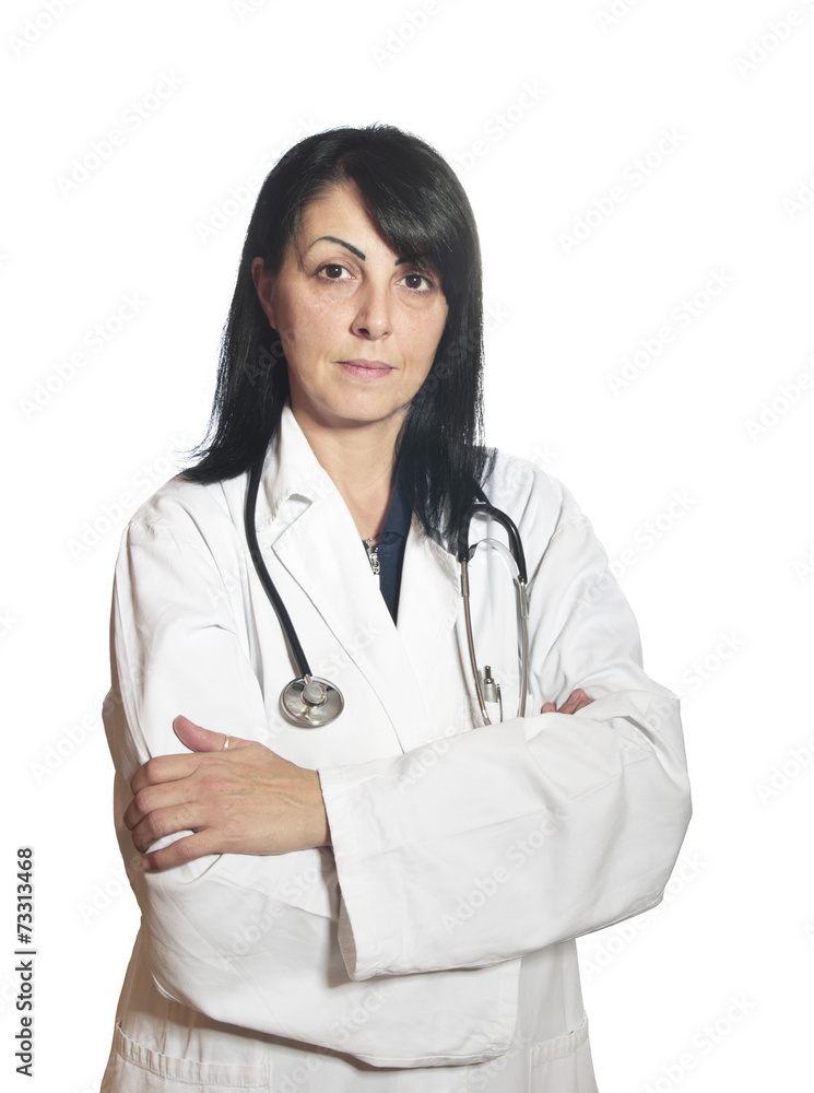 Portrait of female doctor with folded arms Portrait of female doctor with folded arms