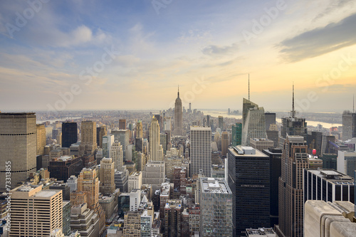 New York City Aerial Skyline View
