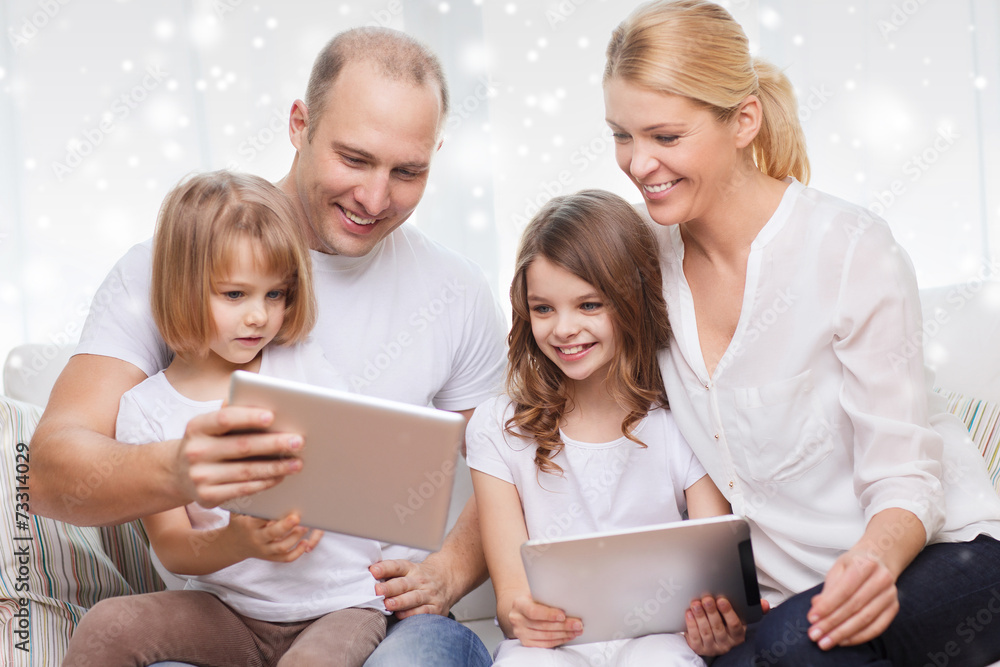 happy family with tablet pc computers happy family with tablet pc computers
