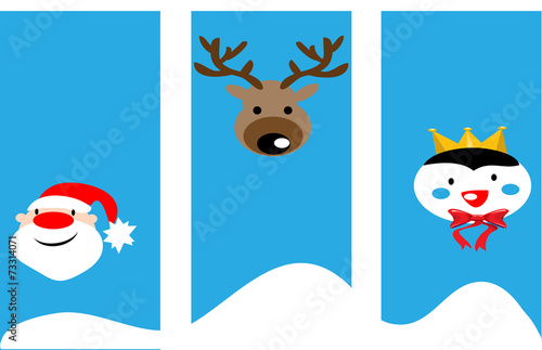 Christmas background with characters