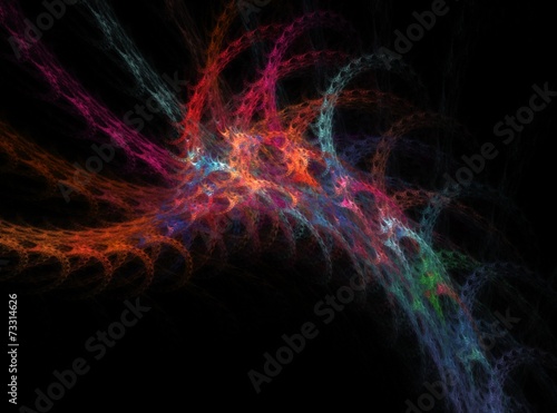 Twisted colored rope abstract fractal effect light background