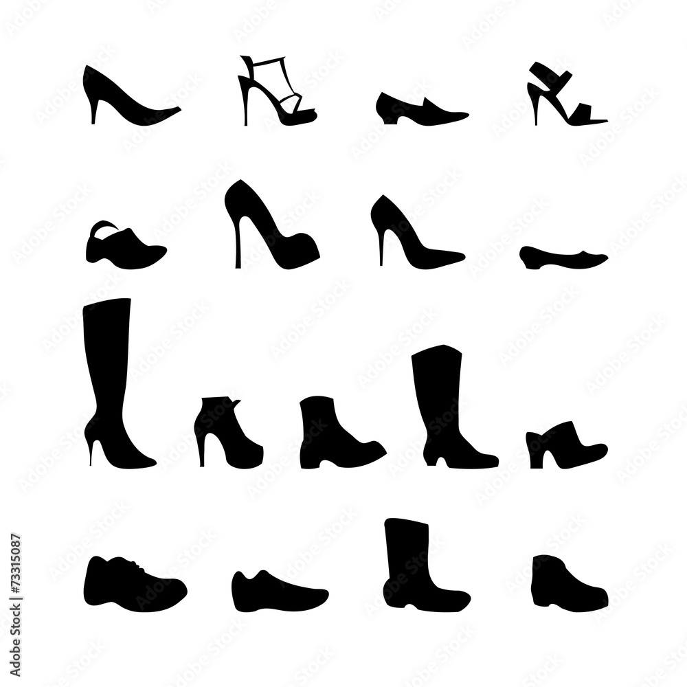 set of different shoes set of different shoes
