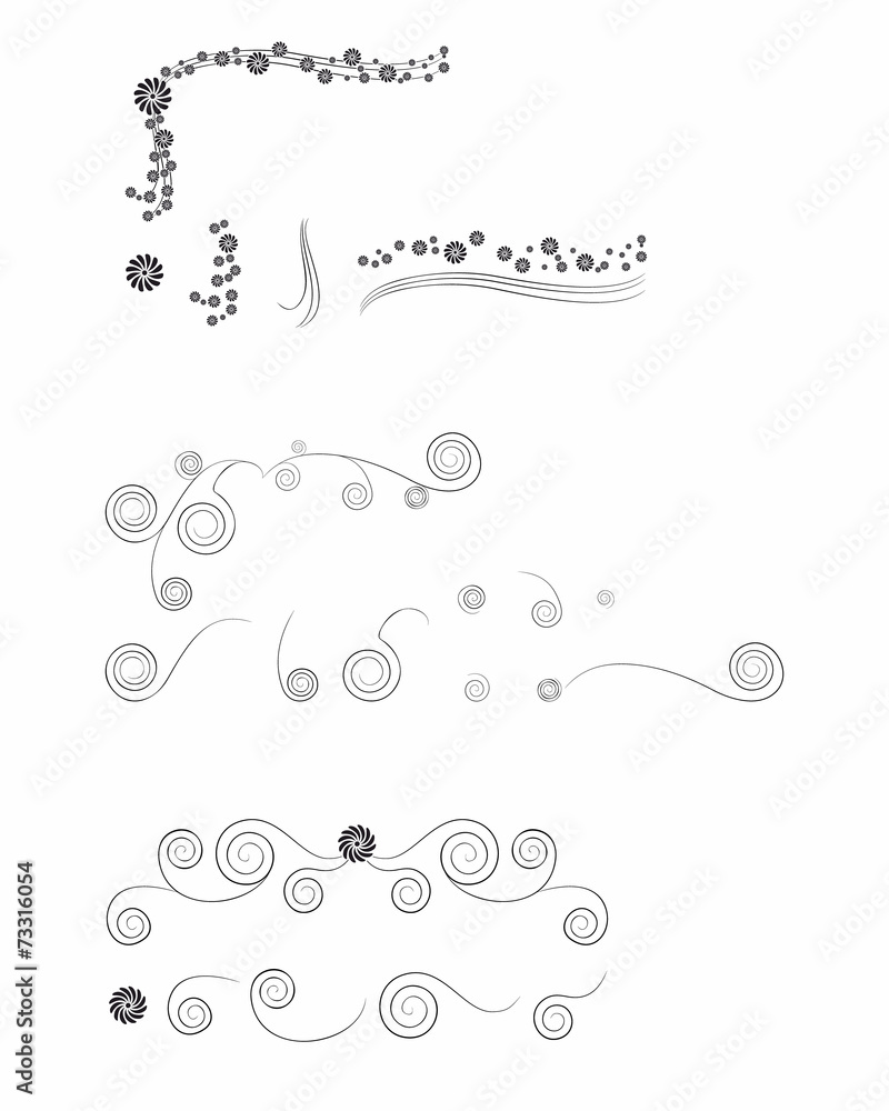 Floral shapes set Floral shapes set