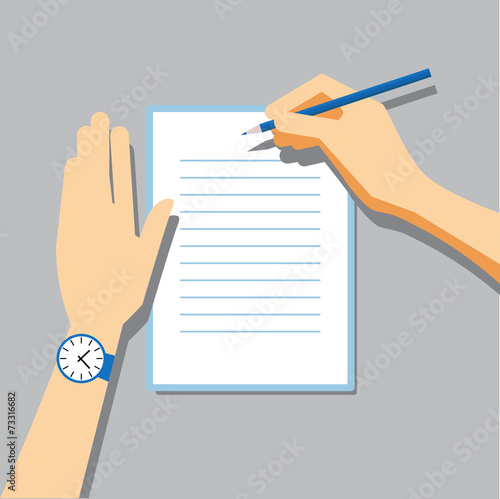Vector Writing Hand