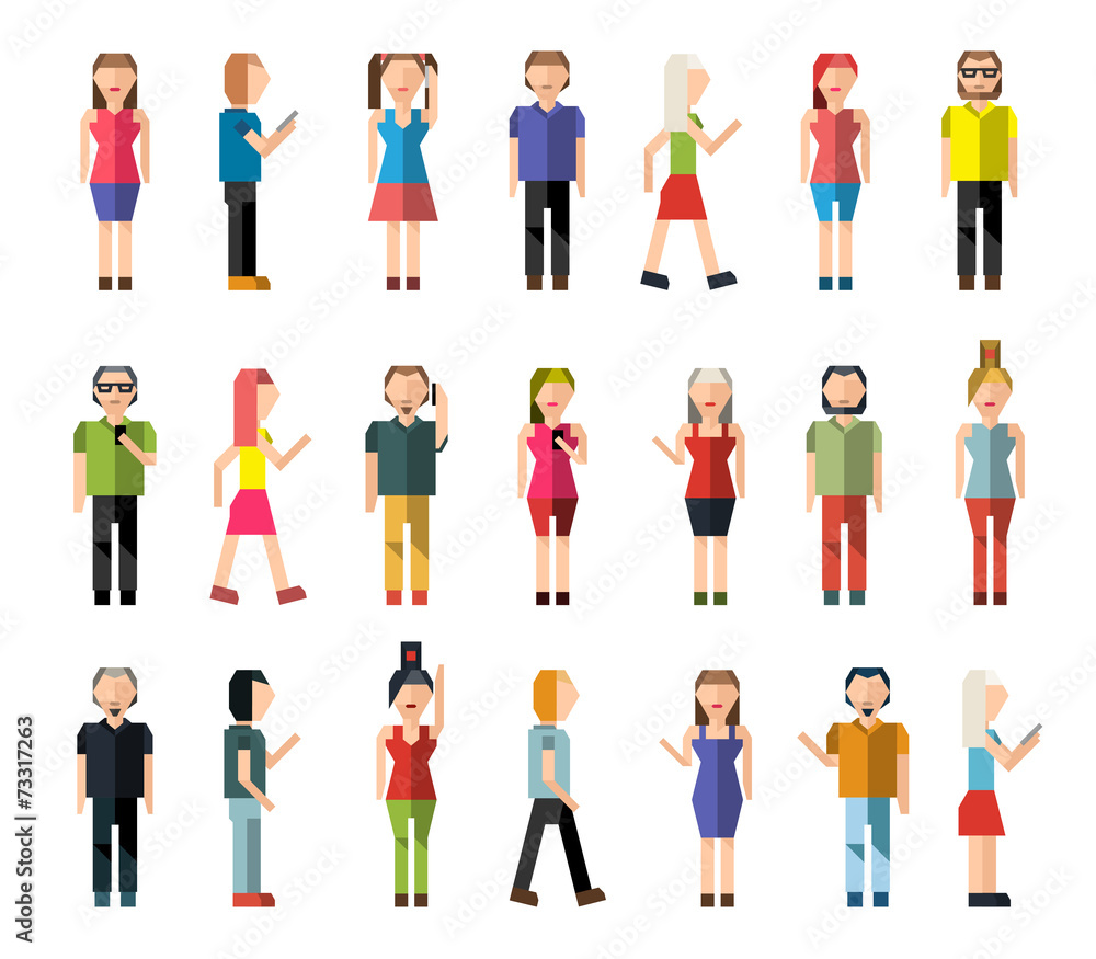 People pixel avatars
