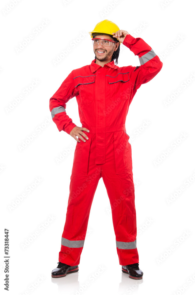 Industrial worker isolated on the white background Industrial worker isolated on the white background