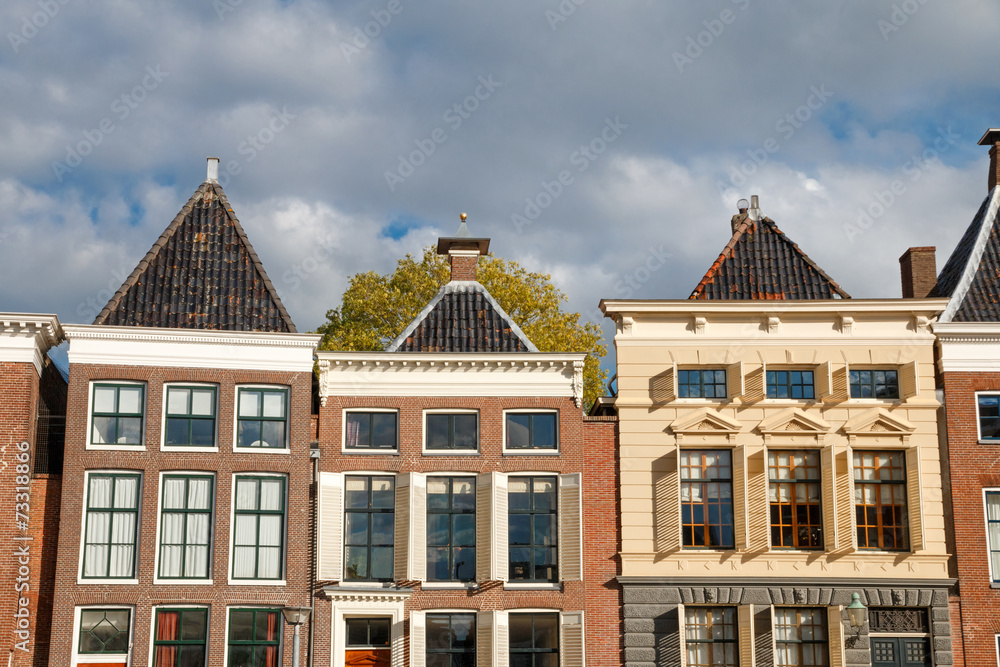 Canal houses in the sun, Groningen, Netherlands