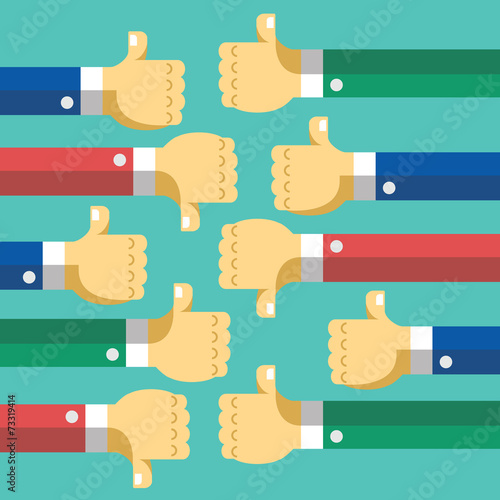 Creative Social Network Discussion Flat Illustration