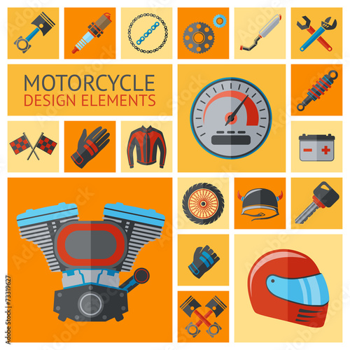 Motorcycle parts set