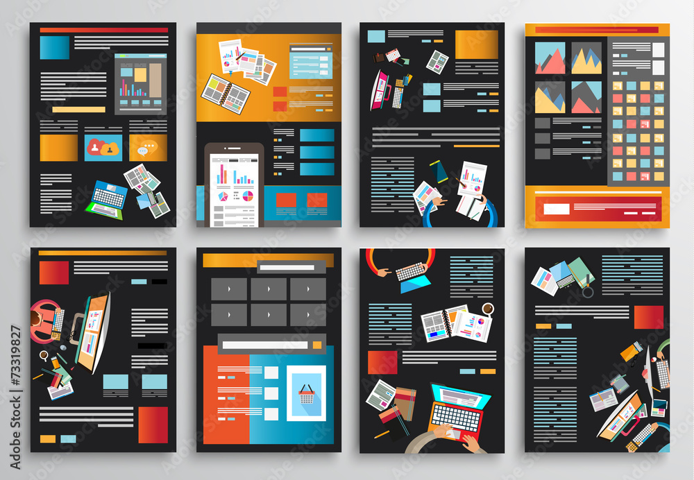 Set of Infographics, Flyer and Brochure Designs, Set of Infographics, Flyer and Brochure Designs,