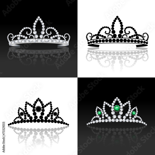 Tiara set isolated
