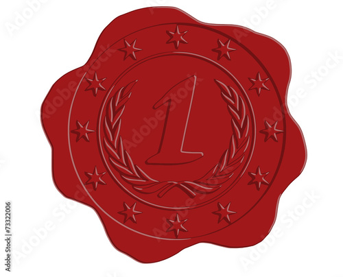 Vector First Place Red Wax Seal