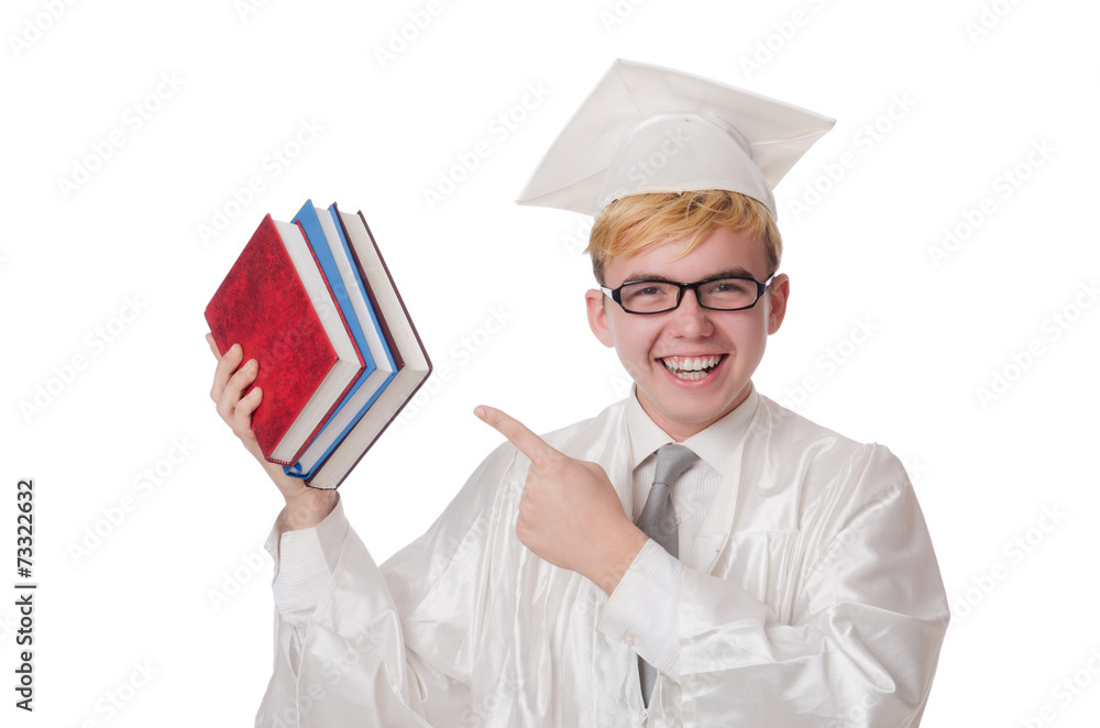 Young student isolated on the white Young student isolated on the white