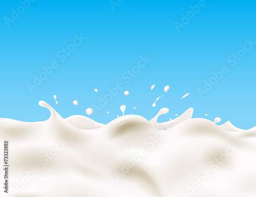 Tasty milk design element