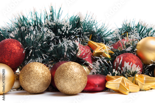 Composition of the Christmas decorations,with christmas ball is