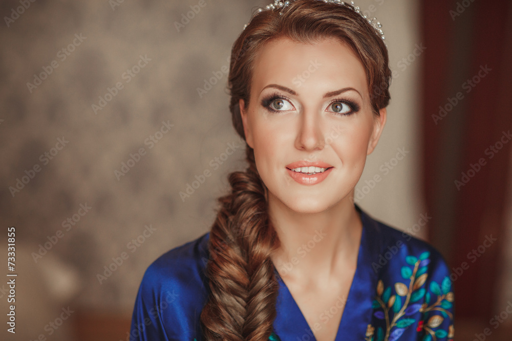 Beautiful bride wedding makeup hairstyle Beautiful bride wedding makeup hairstyle