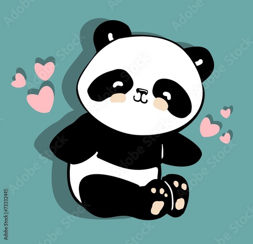 Fototapeta Naklejka Na Ścianę i Meble -  Cute panda illustration
