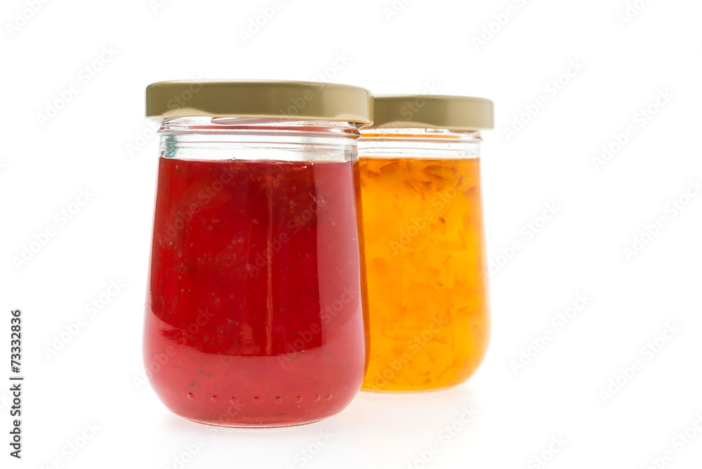 Jam Jar isolated on white background Jam Jar isolated on white background