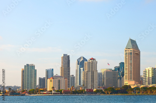 City of San Diego California  USA downtown buildings