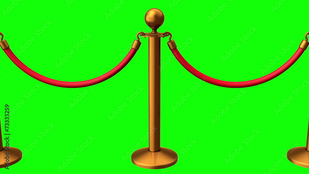 Animation of golden rope barrier Animation of golden rope barrier