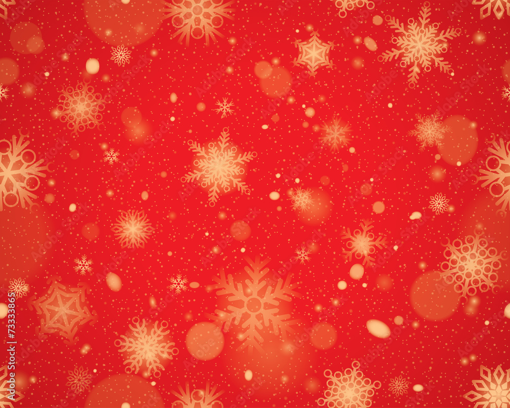 Snowflakes seamless background - Red