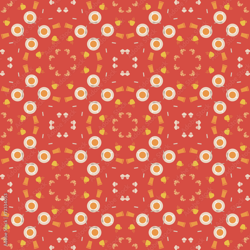 Abstract pattern of coffee paraphernalia Abstract pattern of coffee paraphernalia