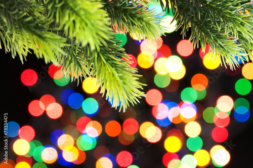 Christmas decoration on the fir tree