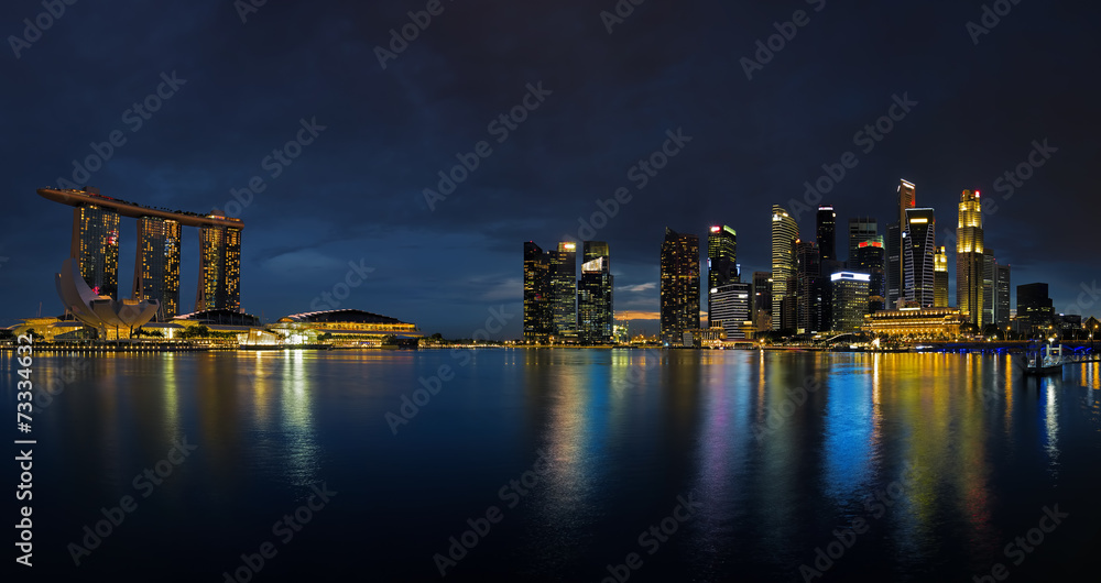 Singapore Skyline at sunset