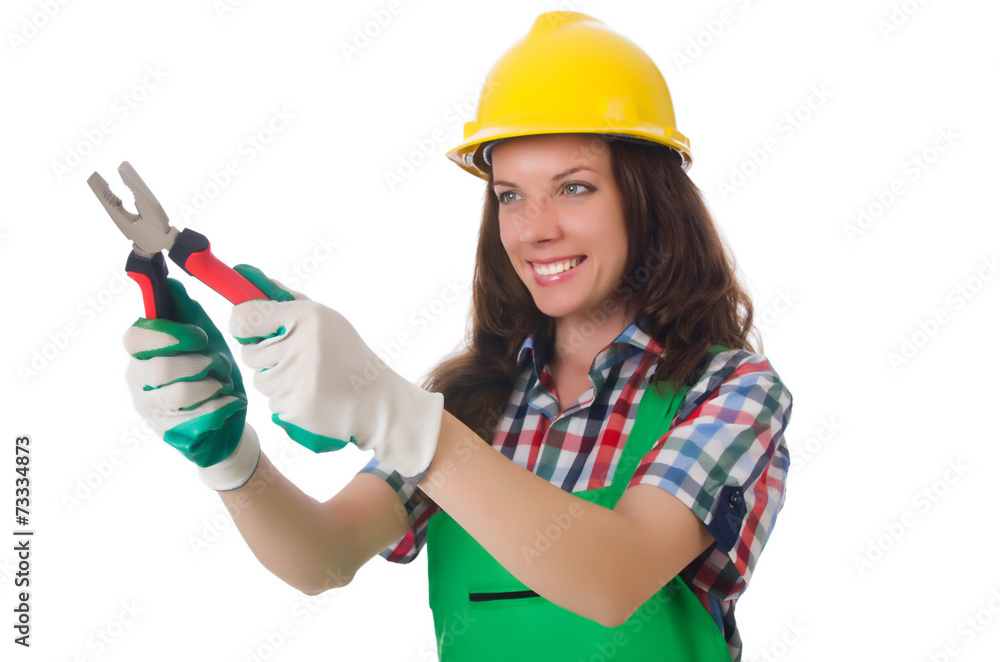 Industrial worker isolated on the white background Industrial worker isolated on the white background