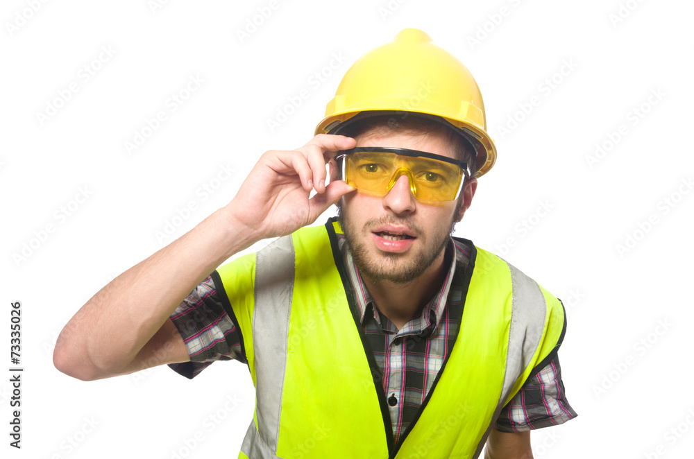 Industrial worker isolated on the white background Industrial worker isolated on the white background