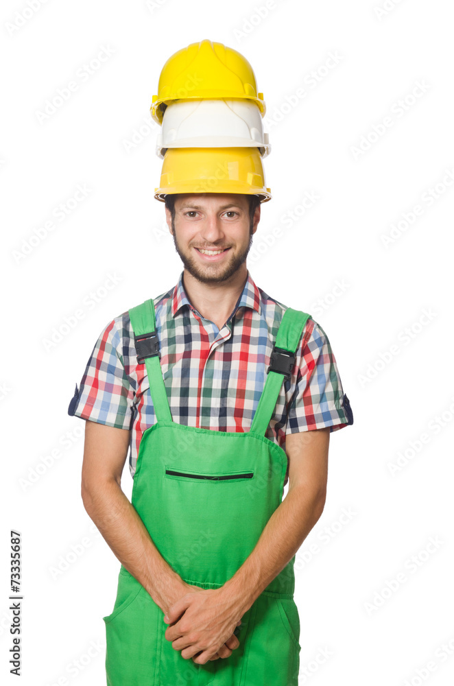 Industrial worker isolated on the white background Industrial worker isolated on the white background