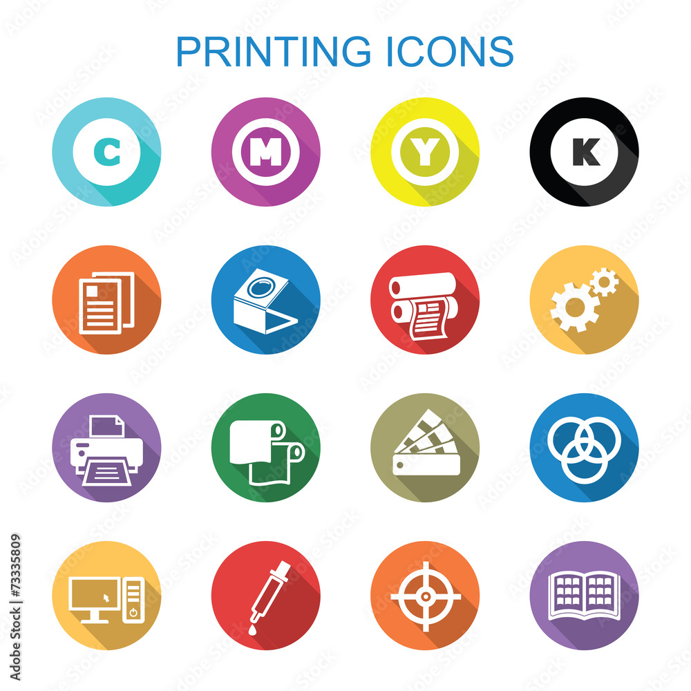 printing long shadow icons printing long shadow icons