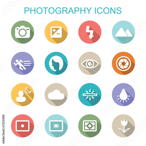 photography long shadow icons