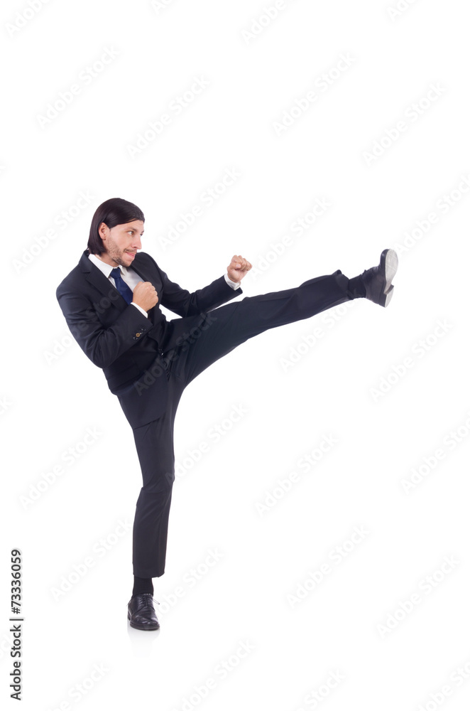 Young businessman isolated on the white background Young businessman isolated on the white background