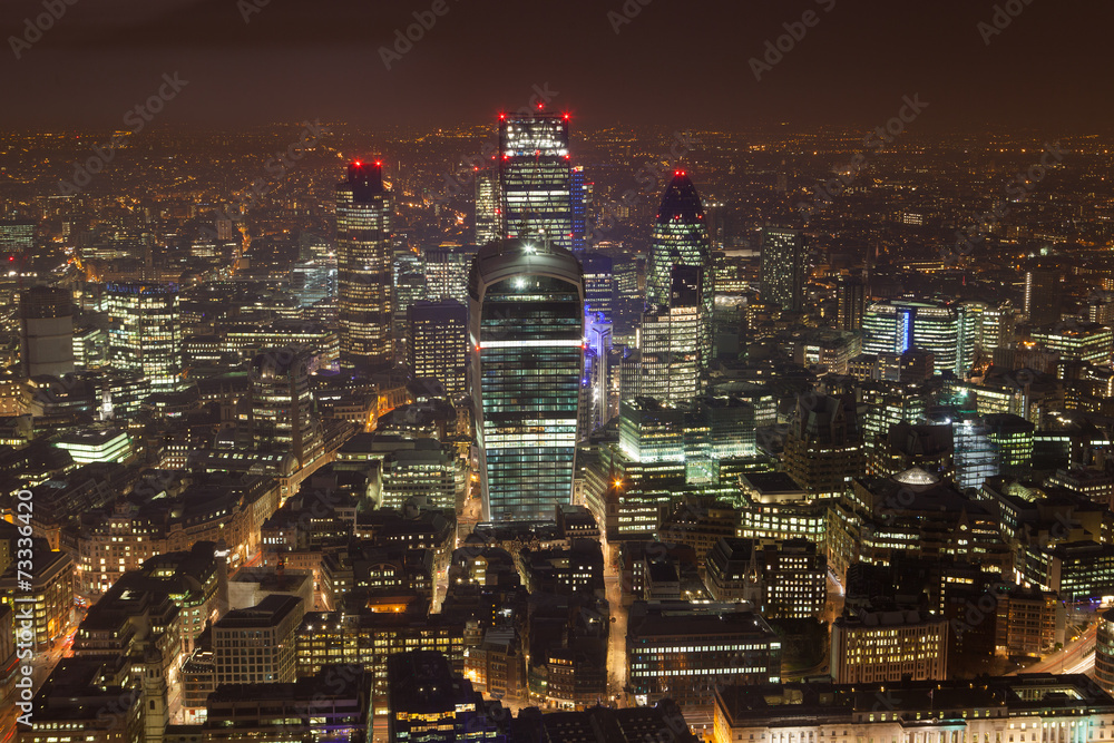 Fototapeta premium Windows of Skyscraper Business Office, Corporate building in Lon