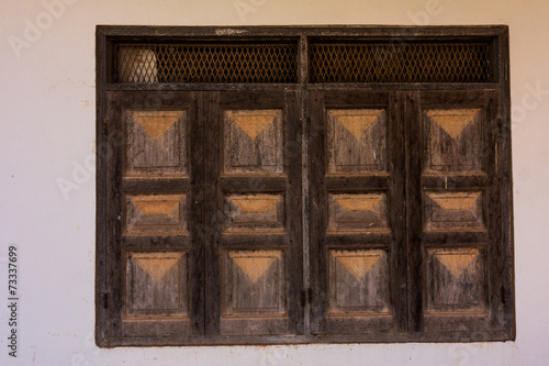 The Old windows on white background